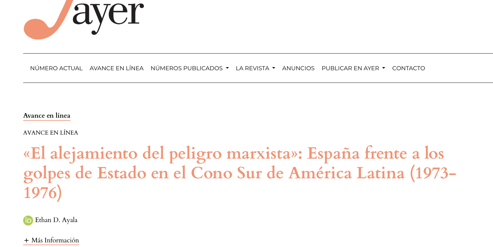 España frente a los golpes de Estado en el Cono Sur de América Latina (1973-1976)